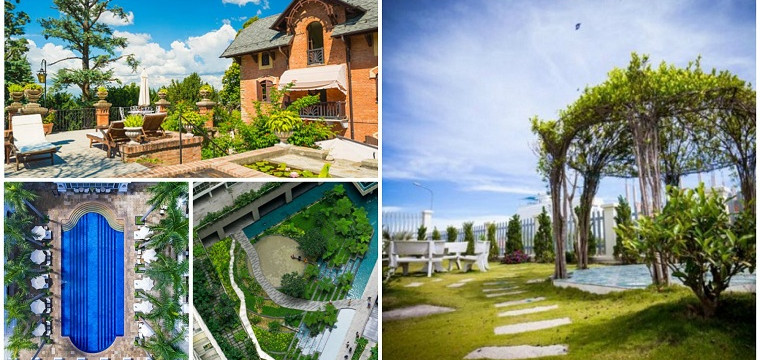 35 mẫu sân vườn đẹp cho khách sạn hút khách