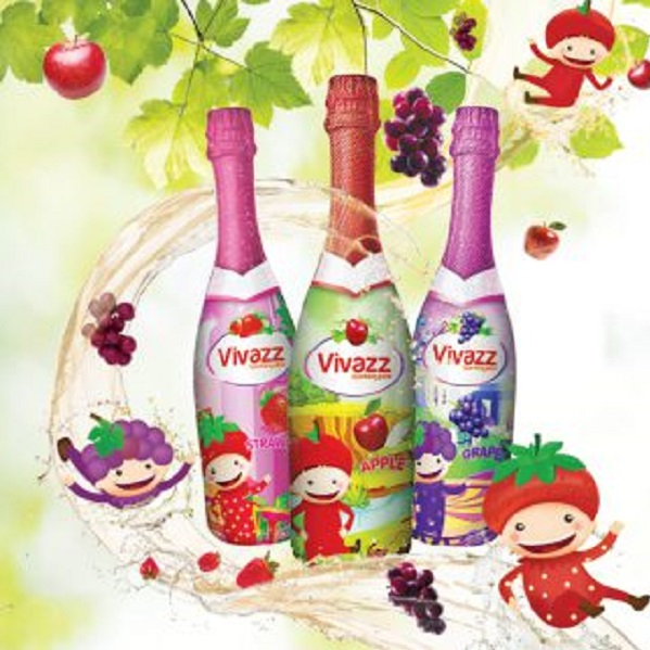 Nước uống trái cây Vivazz Sparkling Juice – Nho đỏ
