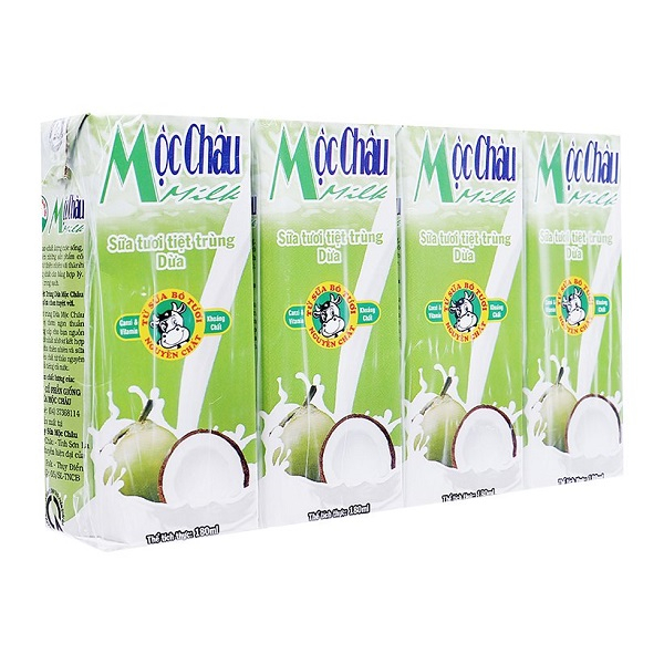 Sữa tiệt trùng vị dừa Mộc Châu - Hộp 110ml