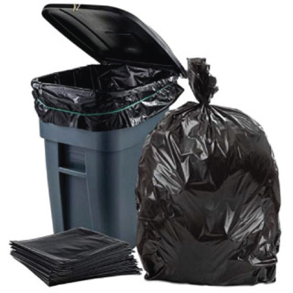 Túi rác PE rời màu đen loại đại (64x78cm) - 24 túi/kg