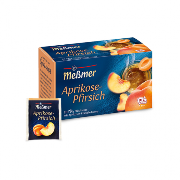 Trà Mơ Đào Túi Lọc/ Apricot Peach Hộp 20 Gói - Trà Messmer Nhập Khẩu Từ Đức