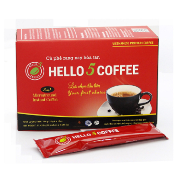 Cà Phê Hòa Tan Rang Xay 3in1 - Hello 5 Coffee