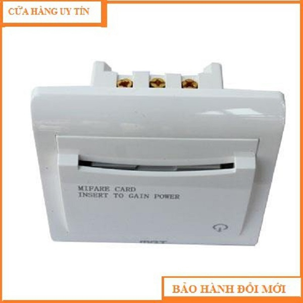 Công Tắc Thẻ Từ Khách Sạn Hình Vuông tiết kiệm điện mầu trắng cao cấp 40A MRT-106 tần số 13,56 mHZ