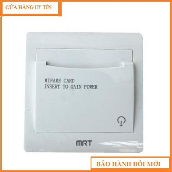Công Tắc Thẻ Từ Khách Sạn Hình Vuông tiết kiệm điện mầu trắng cao cấp 40A MRT-106 tần số 13,56 mHZ