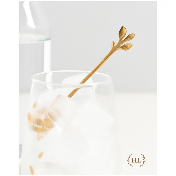 Thìa Decor hình lá | Thìa lá phong cách Vintage thời thượng hoàng kim hợp kim tạo hình 3 lá