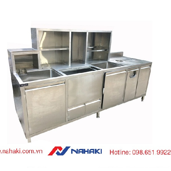 QUẦY BAR INOX 1,8M