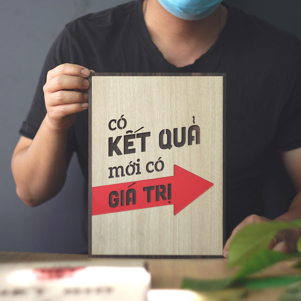 Tranh Slogan Doanh Nghiệp TBIG123: Có kết quả mới có giá trị