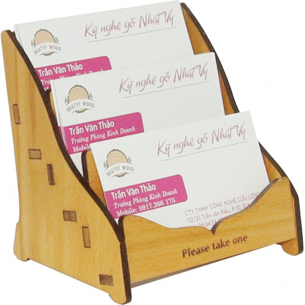 Hộp đựng name card để bàn đẹp 3 tầng, kệ đựng name card bằng gỗ - 18617 ...