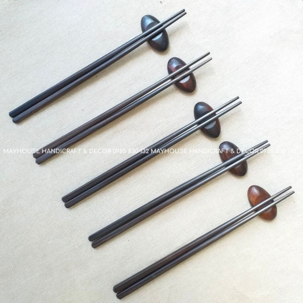 Đũa gỗ Mun vuông, tròn - Chất liệu gỗ Mun tự nhiên, thẩm mỹ