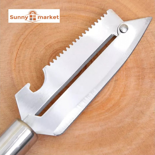Dao hai lưỡi gọt củ quả inox bền đẹp, dao nạo gọt củ quả đa năng