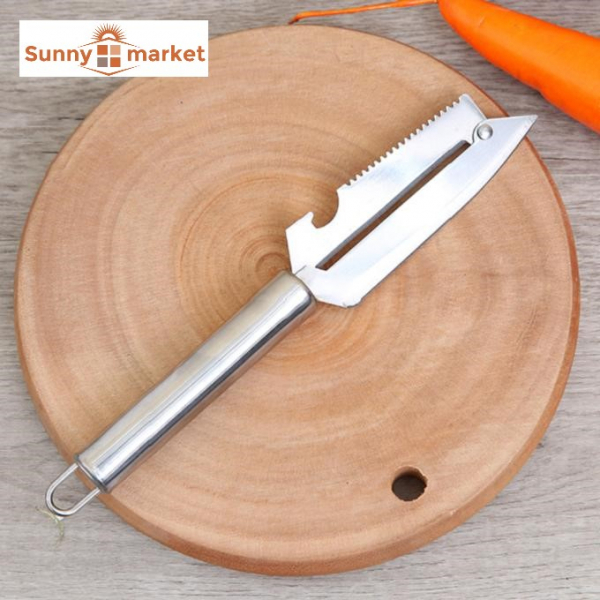 Dao hai lưỡi gọt củ quả inox bền đẹp, dao nạo gọt củ quả đa năng