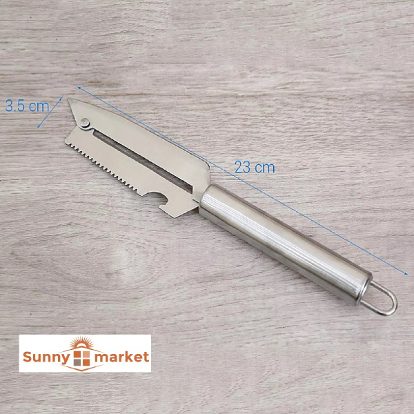 Dao hai lưỡi gọt củ quả inox bền đẹp, dao nạo gọt củ quả đa năng
