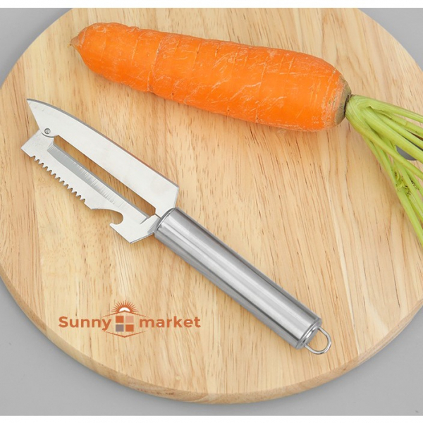 Dao hai lưỡi gọt củ quả inox bền đẹp, dao nạo gọt củ quả đa năng