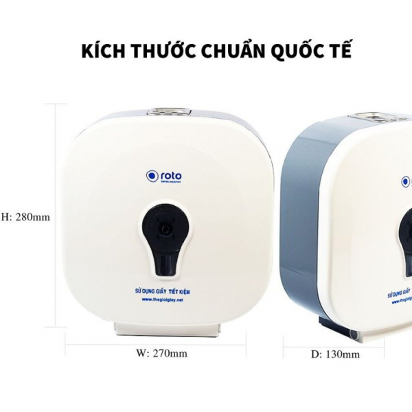 Hộp Đựng Giấy Vệ Sinh Cuộn Lớn Roto1300 | RT1300 | Chất Liệu Nhựa ABS