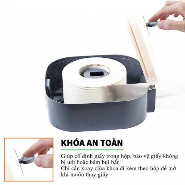 Hộp Đựng Giấy Vệ Sinh Cuộn Lớn Roto1300 | RT1300 | Chất Liệu Nhựa ABS