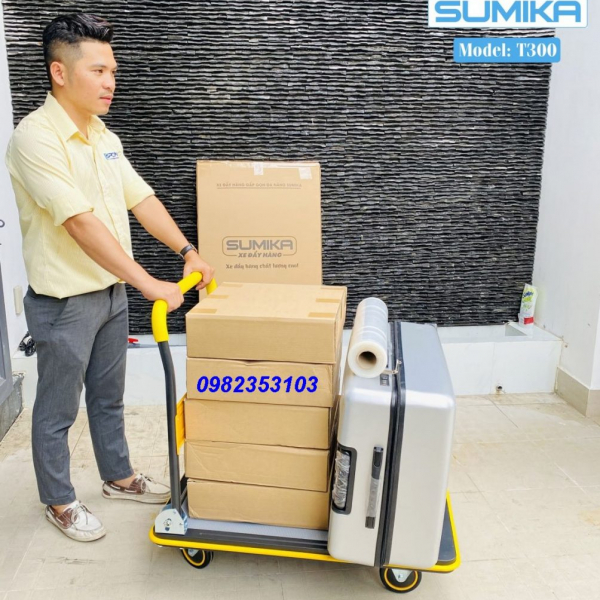 Xe Đẩy Hàng Gấp Gọn Sumika T300 (Tải Trọng 300kg) - Trọng lượng 12.8kg